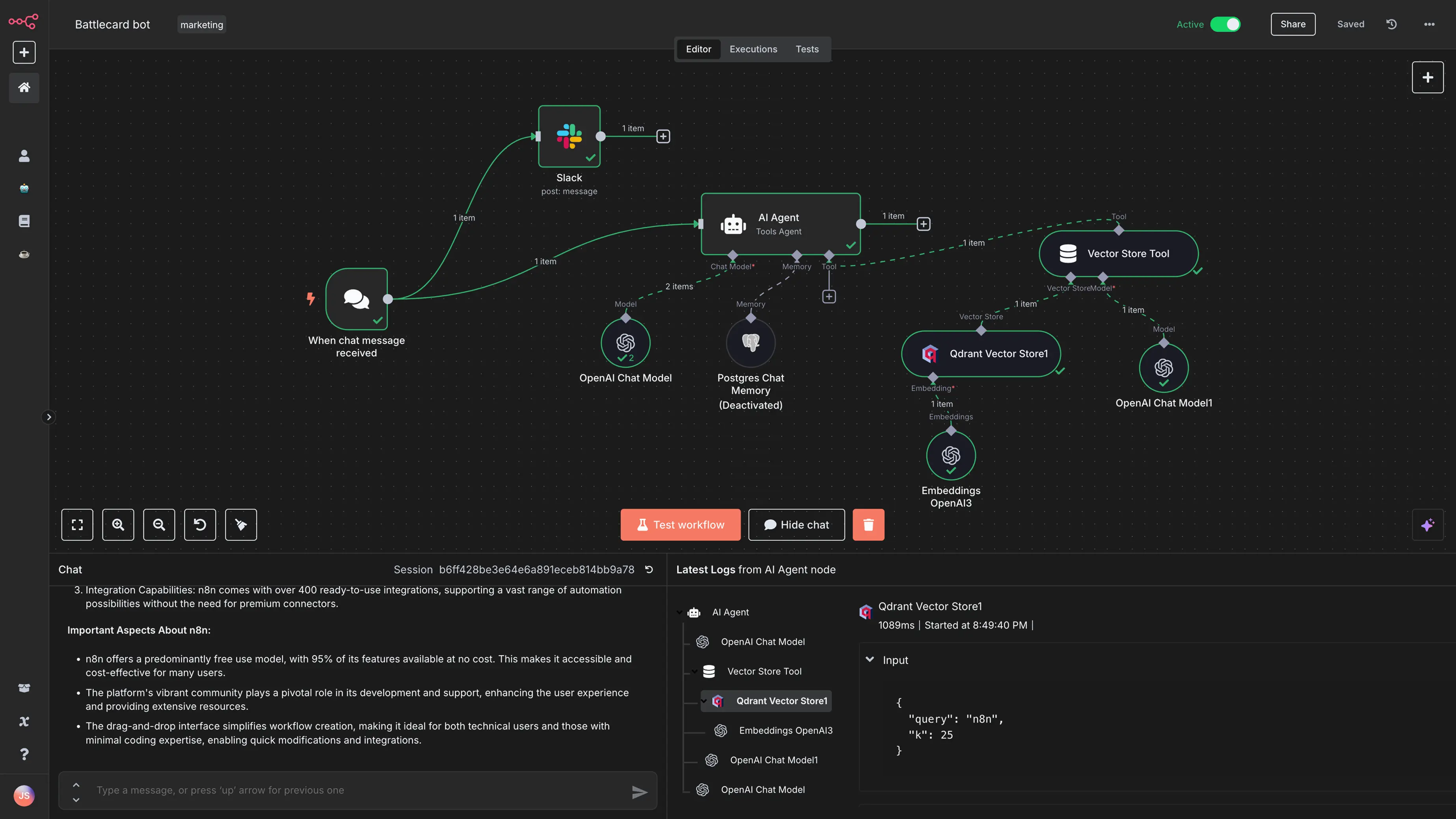 Screenshot of AI Automation Agent System